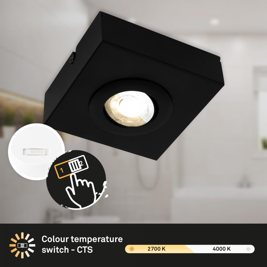 Briloner 3996015 - LED Reflektorska lampa CTS LED/4W/230V 2700/4000K crno