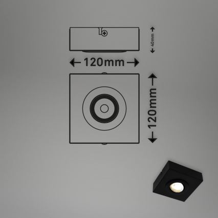 Briloner 3996015 - LED Reflektorska lampa CTS LED/4W/230V 2700/4000K crno