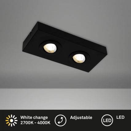 Briloner 3996025 - LED Reflektorska lampa CTS 2xLED/4W/230V 2700/4000K crno
