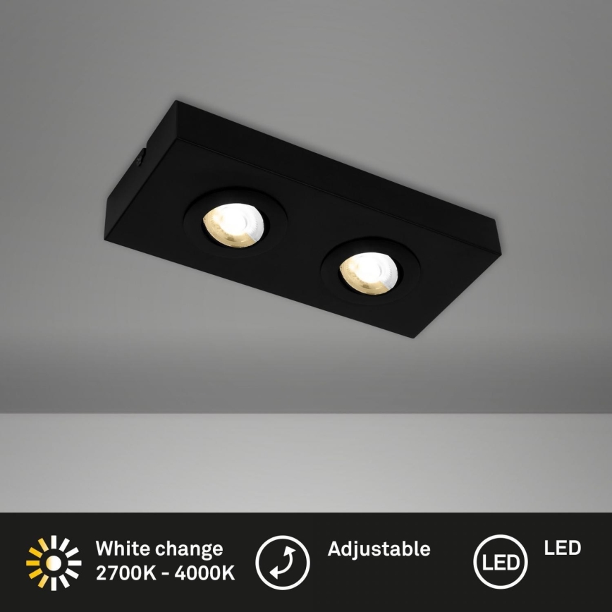 Briloner 3996025 - LED Reflektorska lampa CTS 2xLED/4W/230V 2700/4000K crno