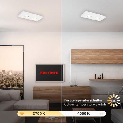 Briloner 3996026 - LED Reflektorska lampa CTS 2xLED/4W/230V 2700/4000K bela