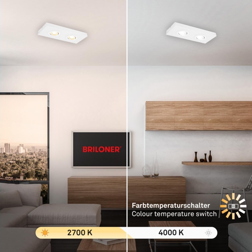 Briloner 3996026 - LED Reflektorska lampa CTS 2xLED/4W/230V 2700/4000K bela