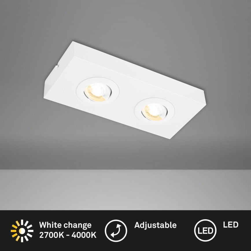 Briloner 3996026 - LED Reflektorska lampa CTS 2xLED/4W/230V 2700/4000K bela