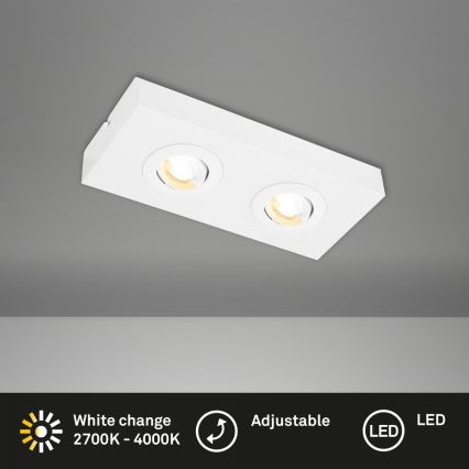 Briloner 3996026 - LED spot svetiljka CTS 2xLED/4W/230V 2700/4000K, bela