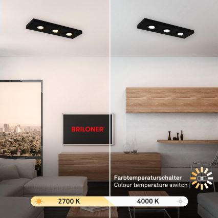 Briloner 3996035 - LED Reflektorska lampa CTS 3xLED/4W/230V 2700/4000K crno