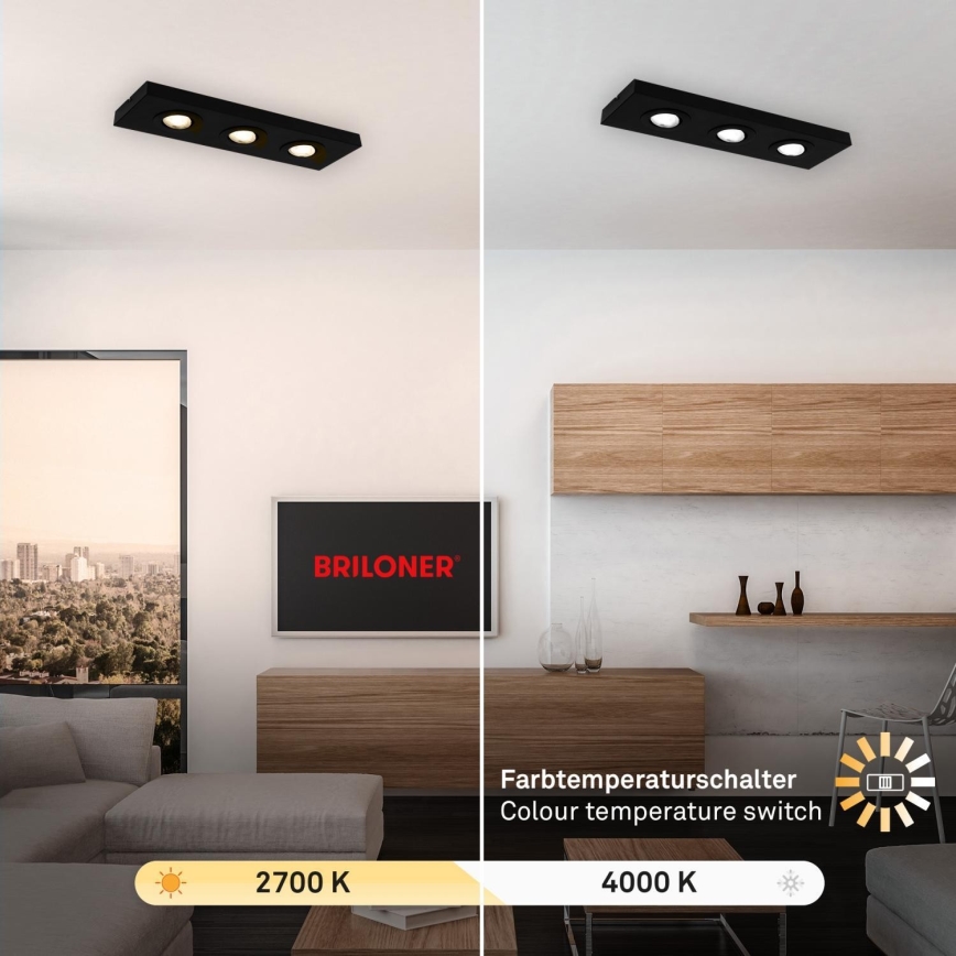 Briloner 3996035 - LED Reflektorska lampa CTS 3xLED/4W/230V 2700/4000K crno