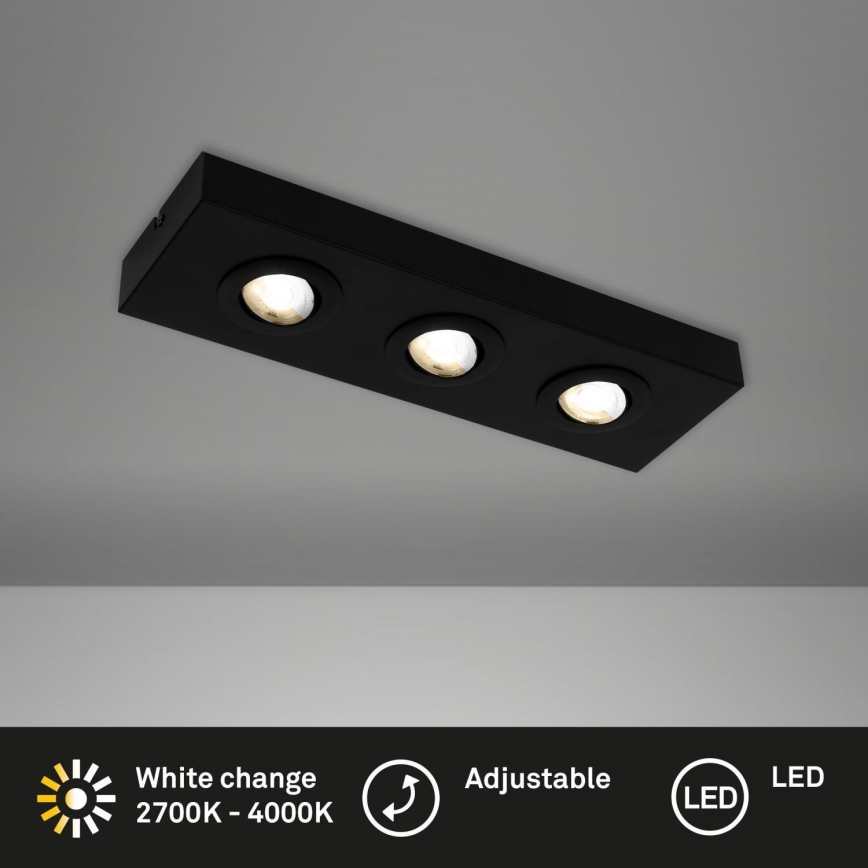 Briloner 3996035 - LED Reflektorska lampa CTS 3xLED/4W/230V 2700/4000K crno