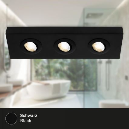 Briloner 3996035 - LED ugradna svetiljka CTS 3xLED/4W/230V 2700/4000K crna