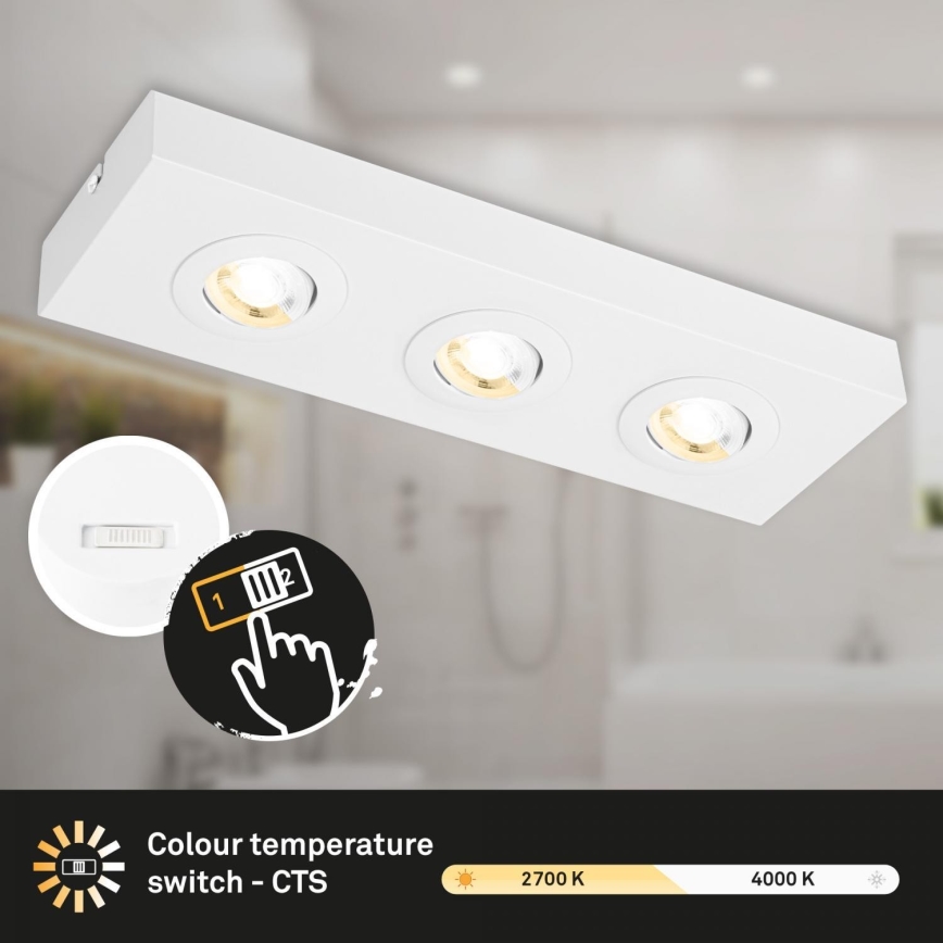 Briloner 3996036 - LED Reflektorska lampa CTS 3xLED/4W/230V 2700/4000K bela