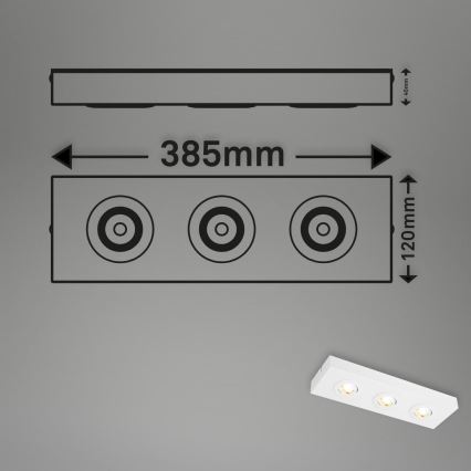 Briloner 3996036 - LED Reflektorska lampa CTS 3xLED/4W/230V 2700/4000K bela
