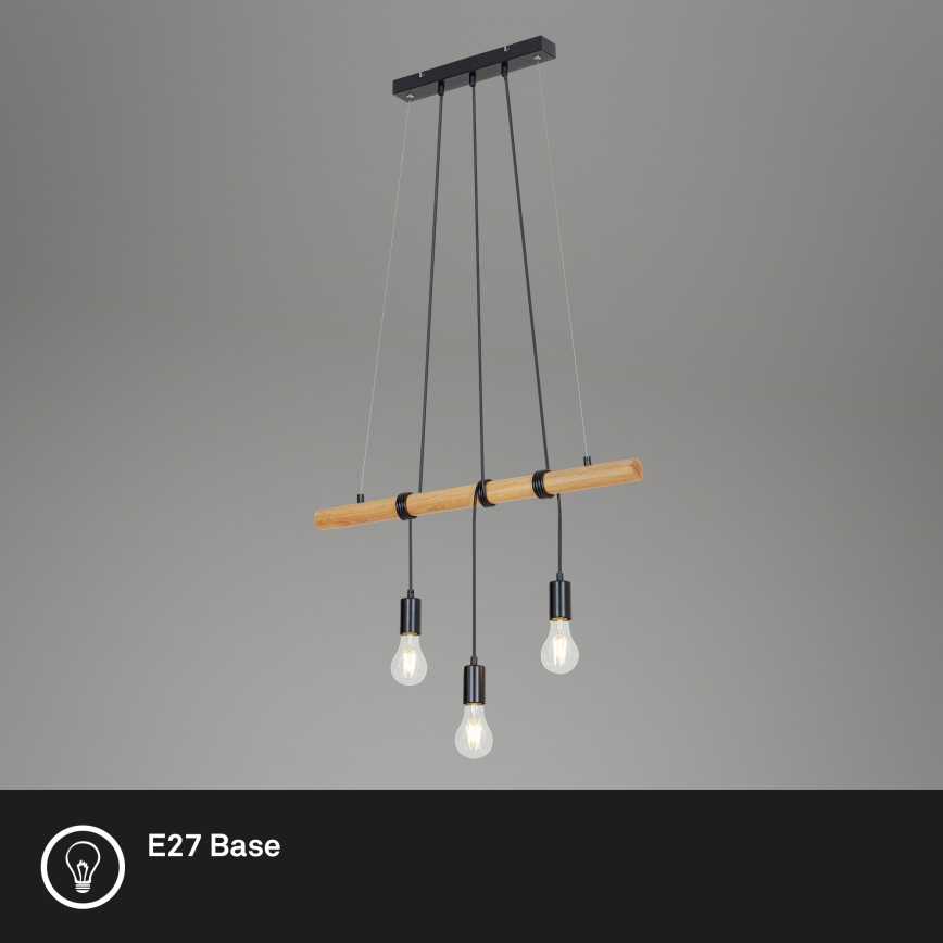 Briloner 4015035 - Luster na sajli 3xE27/25W/230V fikus elastika