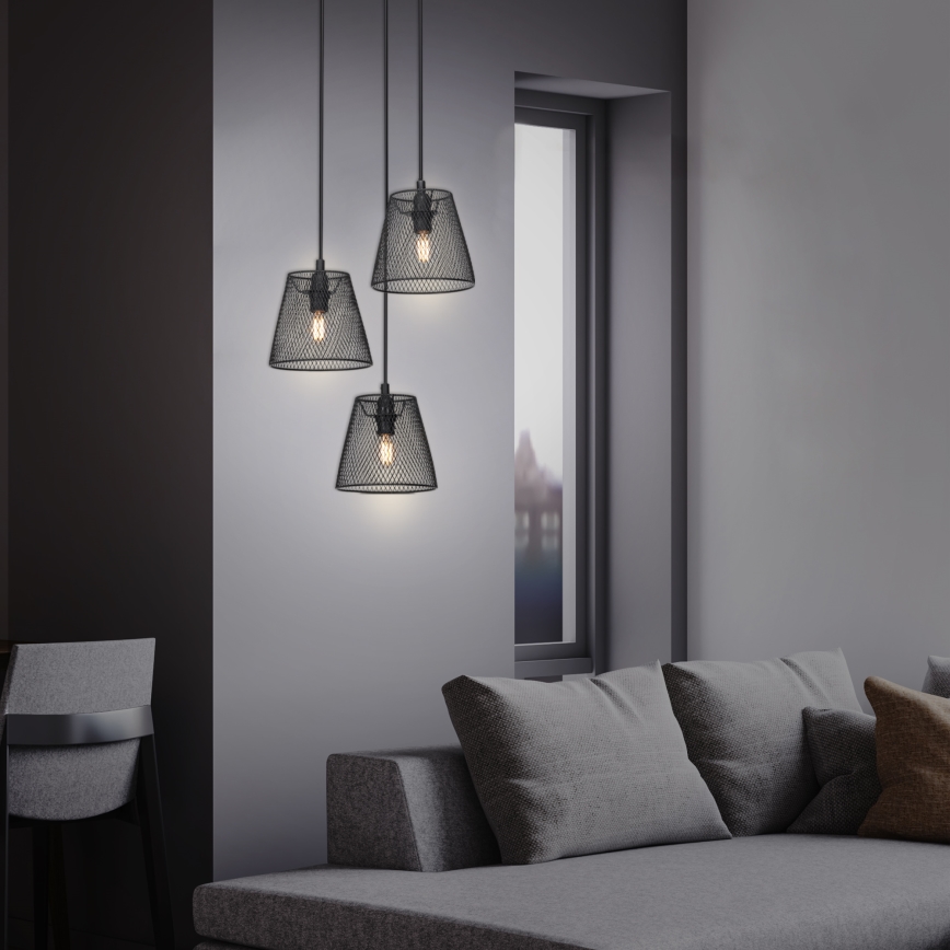 Briloner 4074-035 - Luster na sajli TAUNUS 3xE14/40W/230V fikus elastika