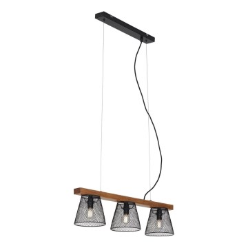 Briloner 4077-035 - Luster na sajli WOOD & STYLE 3xE14/25W/230V fikus elastika