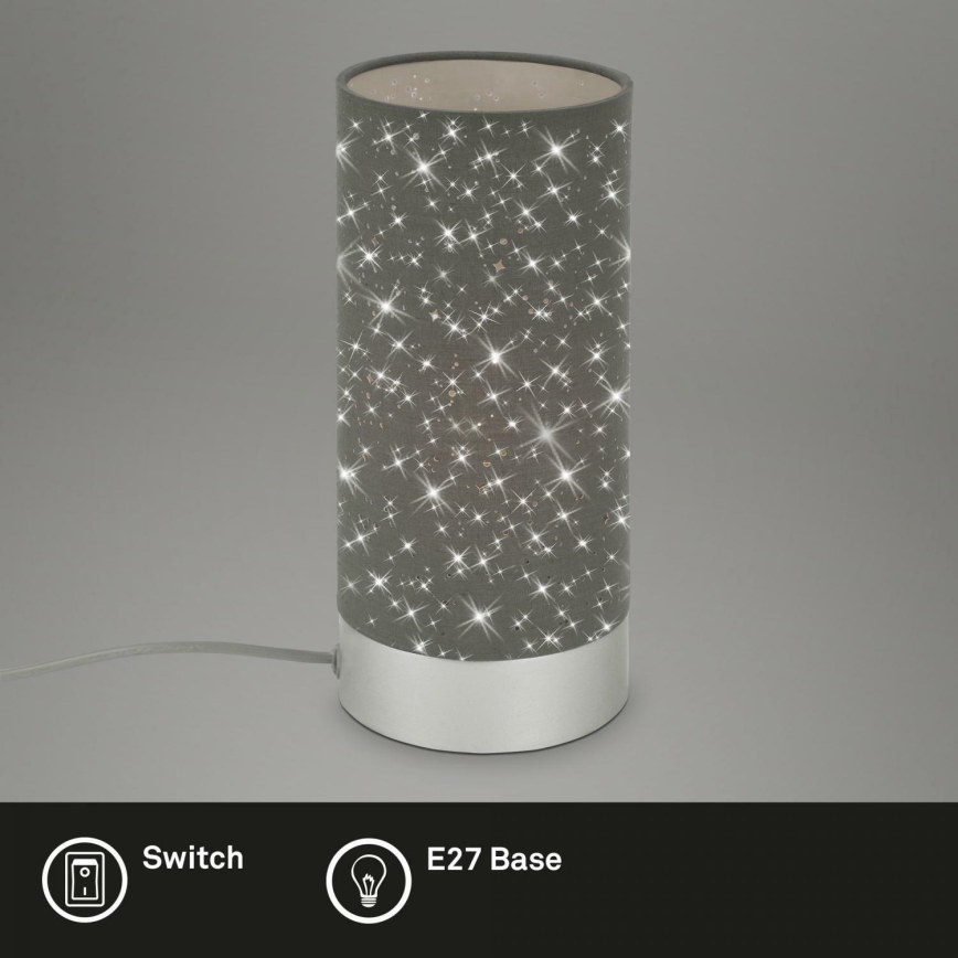 Briloner 7028-014 - Stona lampa STARRY SKY 1xE14/25W/230V sivo