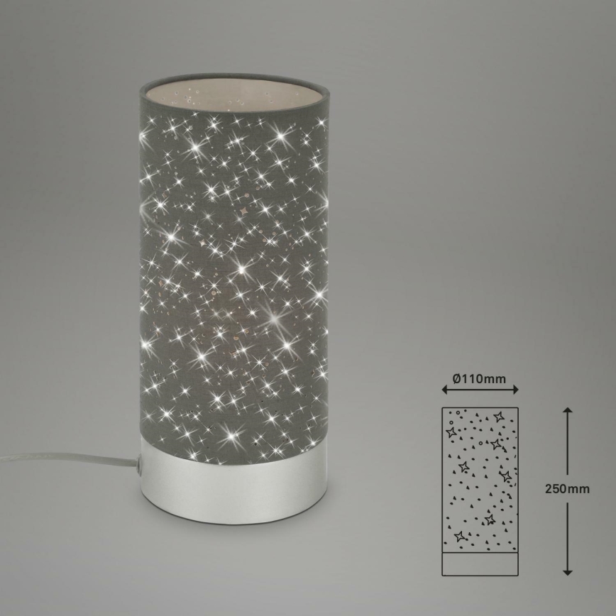 Briloner 7028-014 - Stona lampa STARRY SKY 1xE14/25W/230V sivo