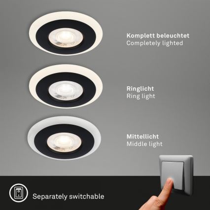 Briloner 7039-035 - Set 3x LED Ugradbena lampa za kupatilo LED/5W/230V IP44