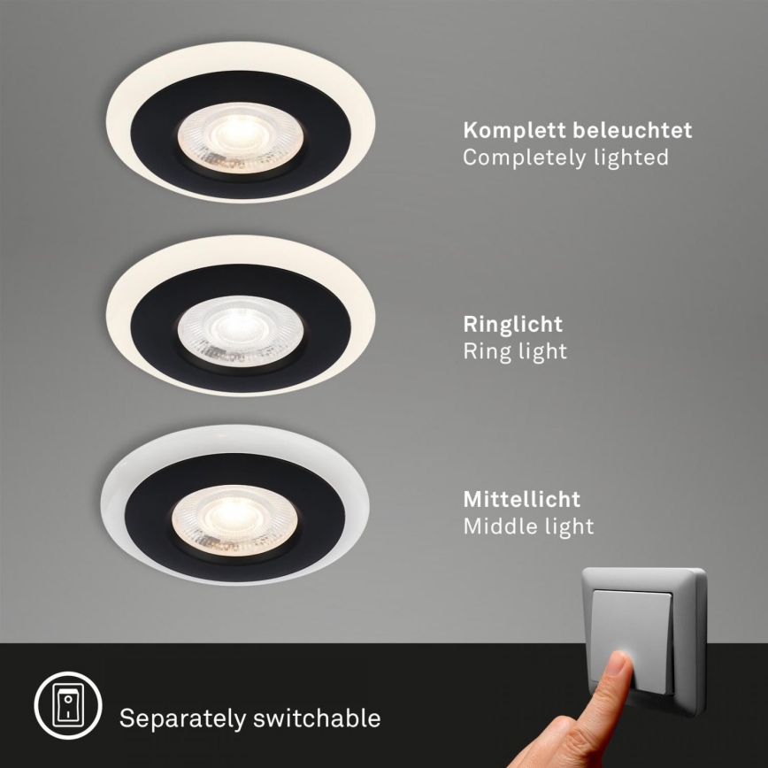 Briloner 7039-035 - Set 3x LED Ugradbena lampa za kupatilo LED/5W/230V IP44
