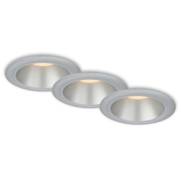 Briloner 7041-034 - Set 3x LED Ugradbena lampa za kupatilo LED/4,9W/230V IP44 srebrno