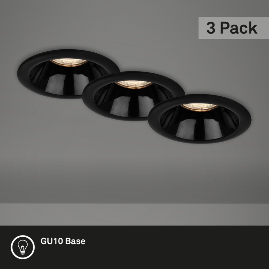 Briloner 7042-035 - Set 3x ugradbena lampa za kupatilo 1xGU10/9W/230V IP23
