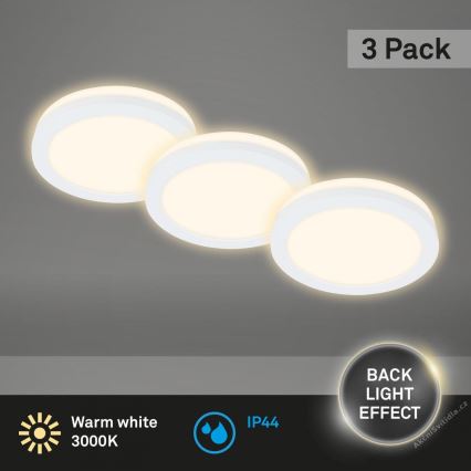 Briloner 7055-036 - Set 3x LED Ugradbena lampa za kupatilo LED/3W/230V IP44
