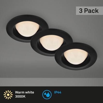 Briloner 7056-035 - Set 3x LED Ugradbena lampa za kupatilo LED/3W/230V IP44