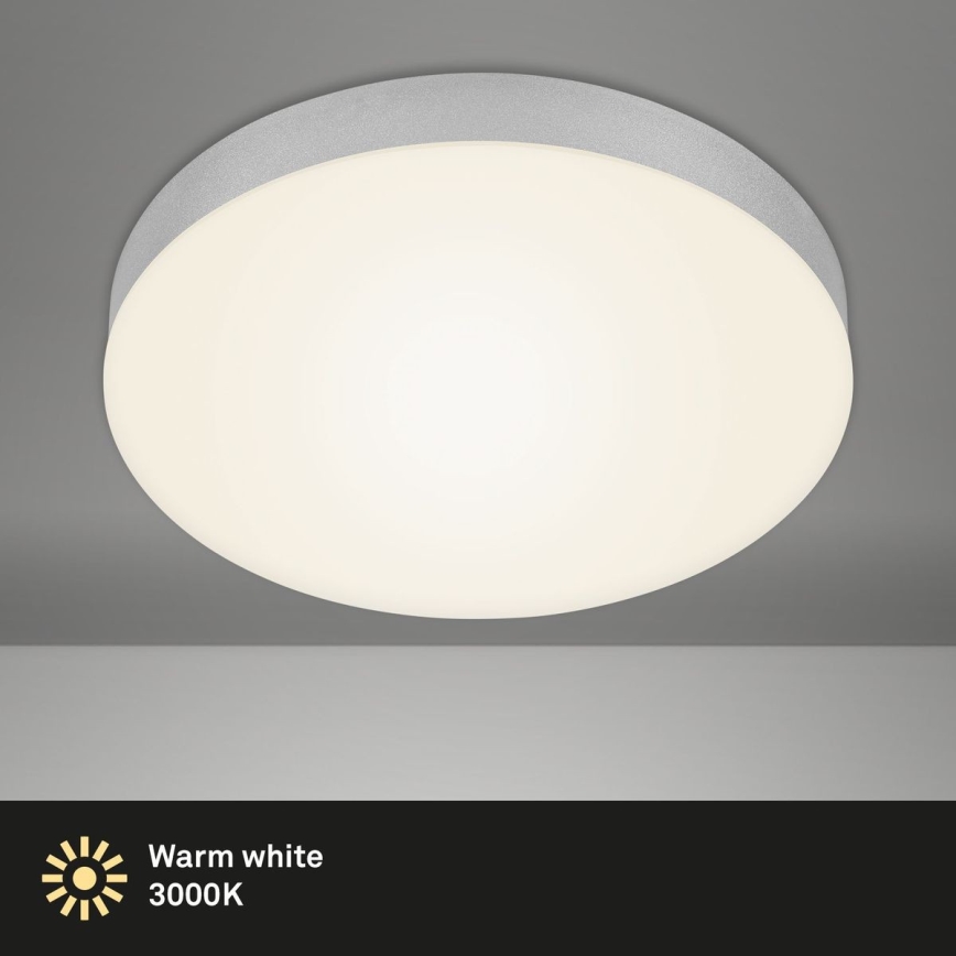 Briloner 7066-014 - LED Plafonjera FLAME LED/21W/230V 3000K srebrno pr. 28,7 cm