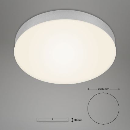 Briloner 7066-014 - LED Plafonjera FLAME LED/21W/230V 3000K srebrno pr. 28,7 cm