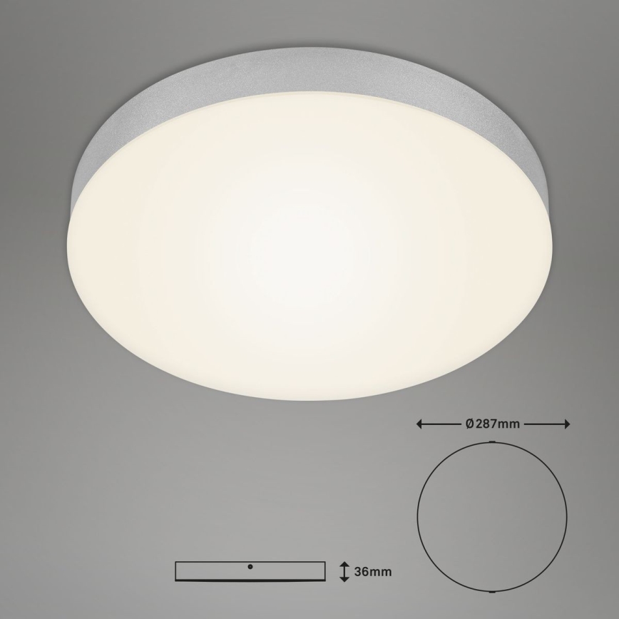 Briloner 7066-014 - LED Plafonjera FLAME LED/21W/230V 3000K srebrno pr. 28,7 cm