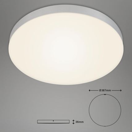 Briloner 7068-014 - LED Plafonjera FLAME LED/24,5W/230V 3000K pr. 38 cm srebrno