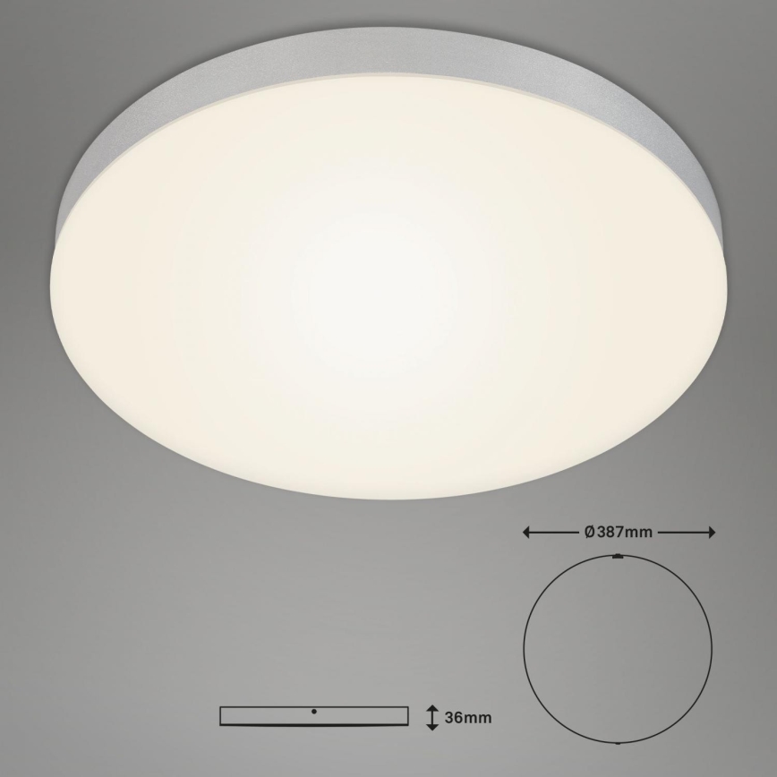 Briloner 7068-014 - LED Plafonjera FLAME LED/24,5W/230V 3000K pr. 38 cm srebrno