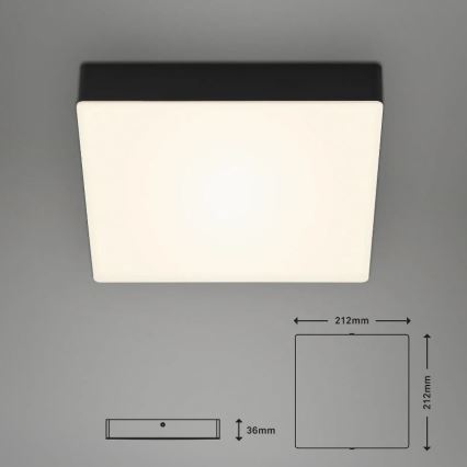 Briloner 7070-015 - LED Plafonjera FLAME LED/16W/230V crno