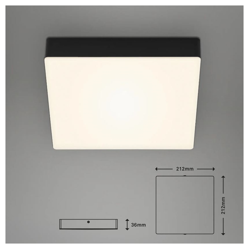 Briloner 7070-015 - LED Plafonjera FLAME LED/16W/230V crno