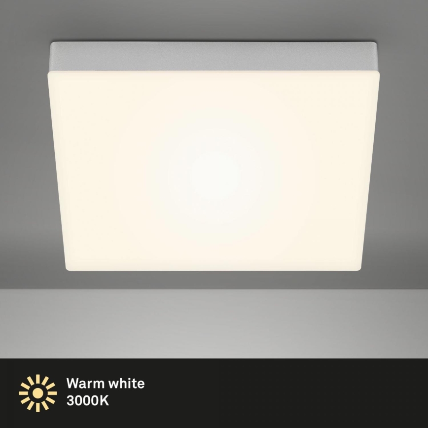 Briloner 7071-014 - LED Plafonjera FLAME LED/21W/230V 3000K 28,7x28,7 cm srebrno