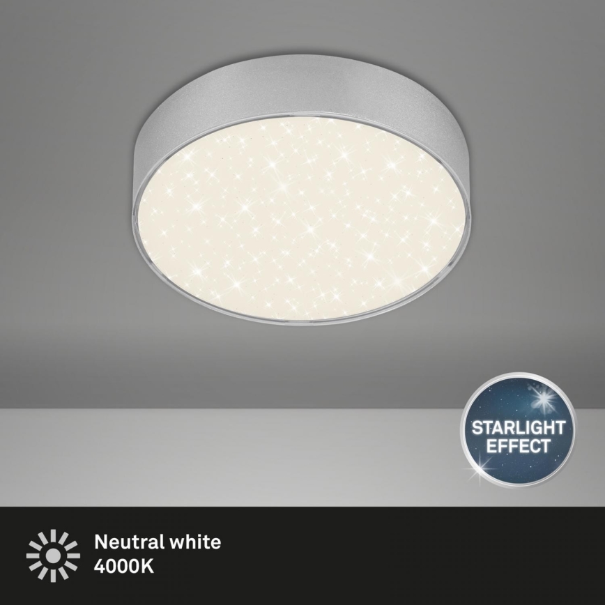 Briloner 7072-414 - LED Plafonjera STAR SKY LED/11W/230V 4000K pr. 15 cm srebrno
