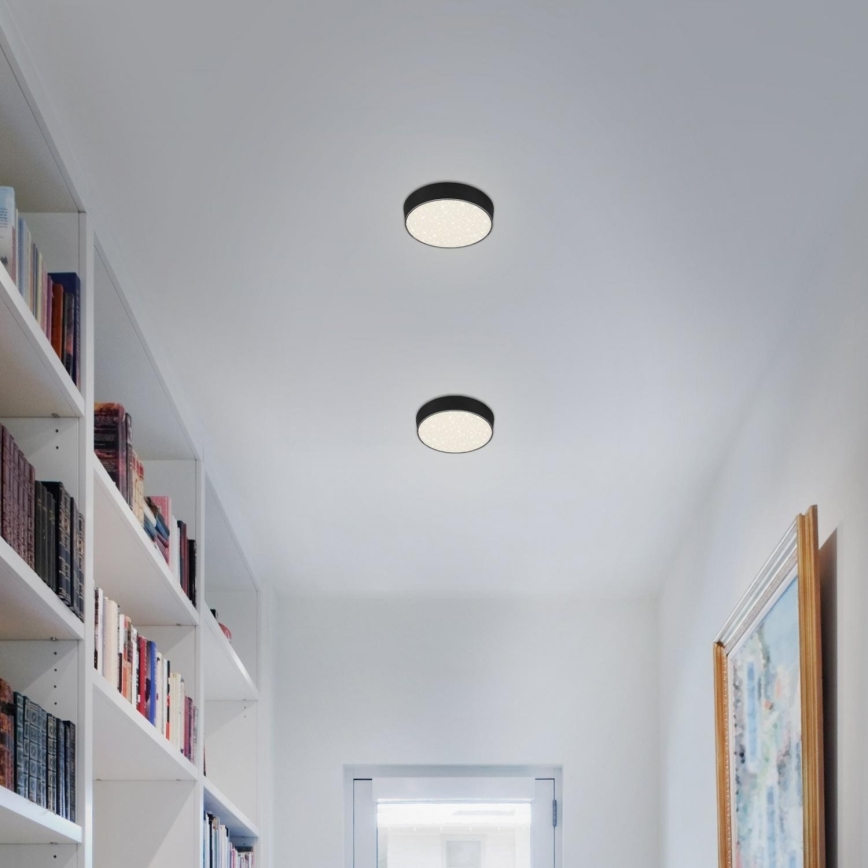 Briloner 7072-415 - LED Plafonjera STAR SKY LED/11W/230V 4000K pr. 15 cm crno