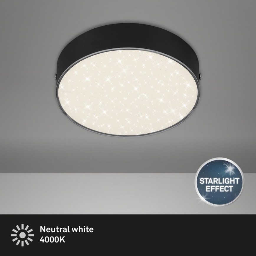 Briloner 7072-415 - LED Plafonjera STAR SKY LED/11W/230V 4000K pr. 15 cm crno