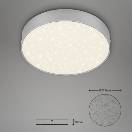 Briloner 7073-414 - LED Plafonjera STAR SKY LED/16W/230V 4000K pr. 21 cm srebrno