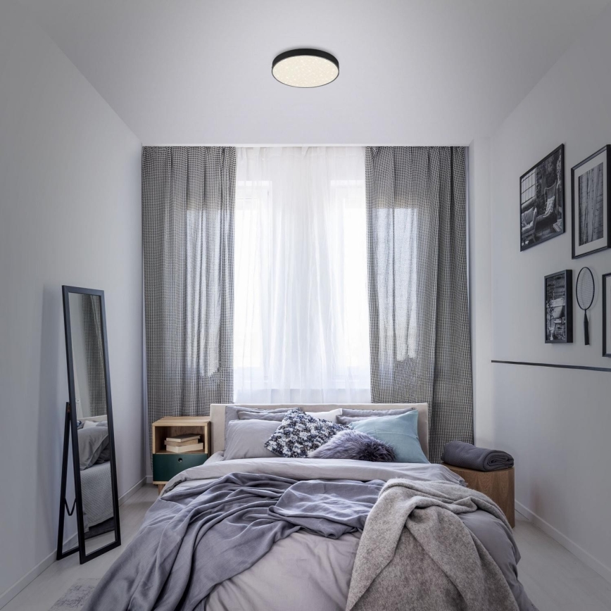 Briloner 7073-415 - LED Plafonjera STAR SKY LED/16W/230V 4000K pr. 21 cm crno