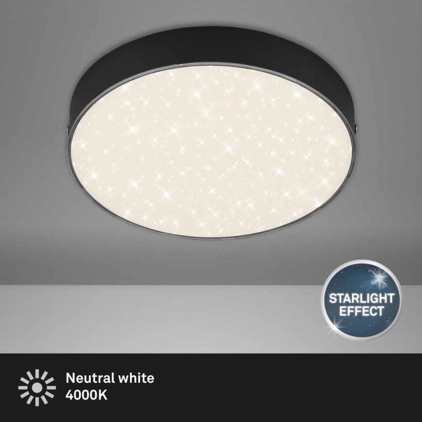 Briloner 7073-415 - LED Plafonjera STAR SKY LED/16W/230V 4000K pr. 21 cm crno