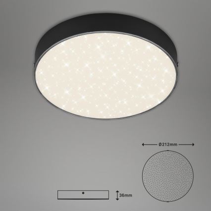 Briloner 7073-415 - LED Plafonjera STAR SKY LED/16W/230V 4000K pr. 21 cm crno