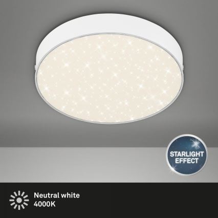 Briloner 7073-416 - LED Plafonjera STAR SKY LED/16W/230V 4000K pr. 21 cm bela