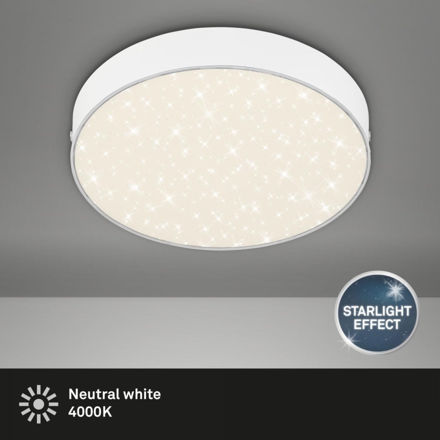 Briloner 7073-416 - LED Plafonjera STAR SKY LED/16W/230V 4000K pr. 21 cm bela