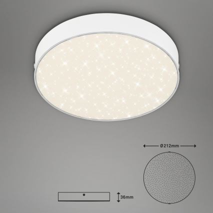 Briloner 7073-416 - LED Plafonjera STAR SKY LED/16W/230V 4000K pr. 21 cm bela