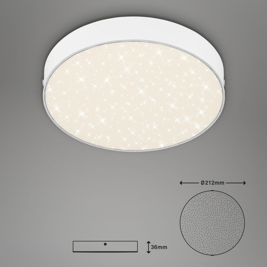 Briloner 7073-416 - LED Plafonjera STAR SKY LED/16W/230V 4000K pr. 21 cm bela