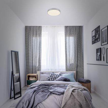 Briloner 7074-414 - LED Plafonjera STAR SKY LED/21W/230V 4000K pr. 28 cm srebrno