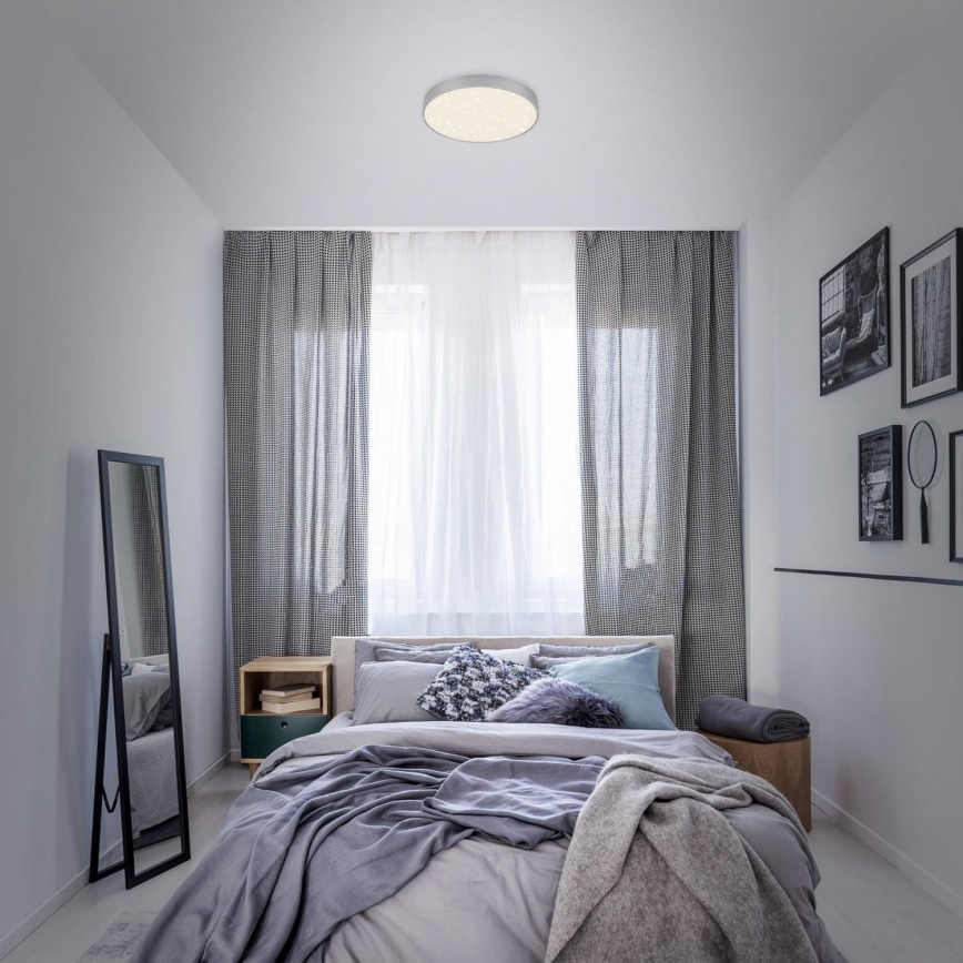 Briloner 7074-414 - LED Plafonjera STAR SKY LED/21W/230V 4000K pr. 28 cm srebrno