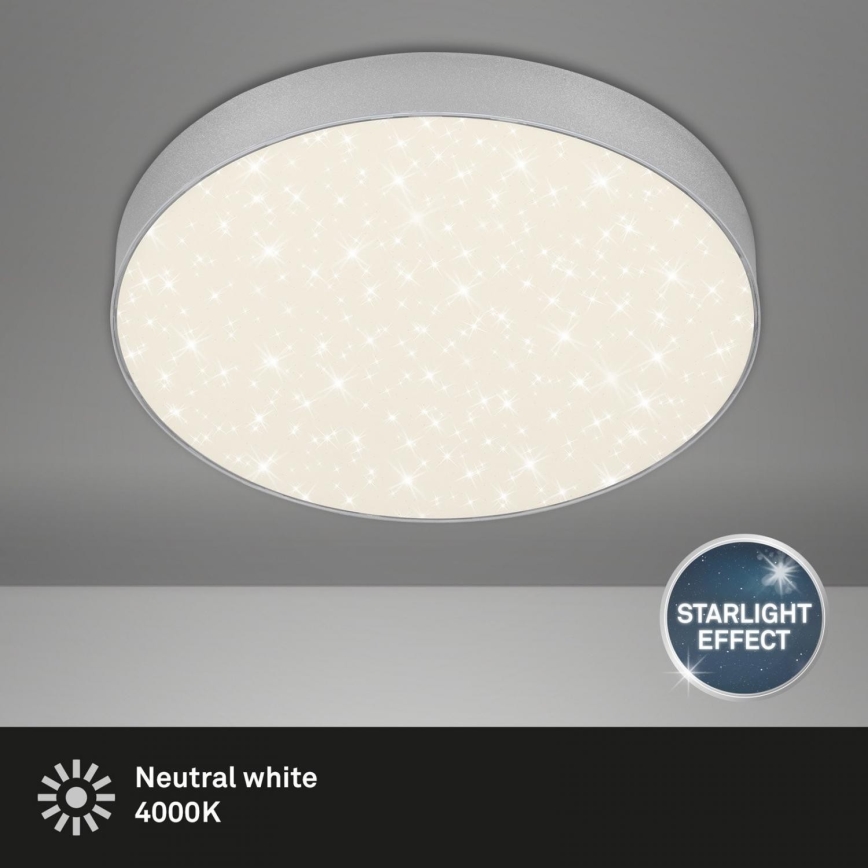 Briloner 7074-414 - LED Plafonjera STAR SKY LED/21W/230V 4000K pr. 28 cm srebrno