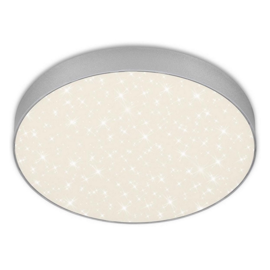 Briloner 7074-414 - LED stropna svetiljka STAR SKY LED/21W/230V 4000K prečnik 28 cm srebrna