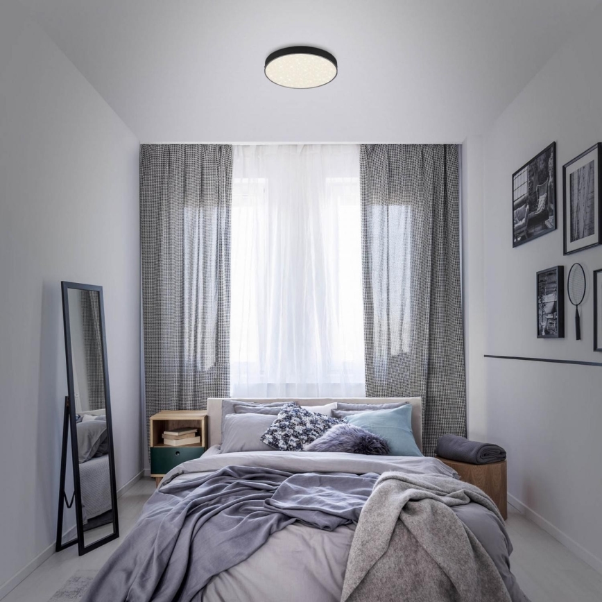 Briloner 7074-415 - LED Plafonjera STAR SKY LED/21W/230V 4000K pr. 28 cm crno