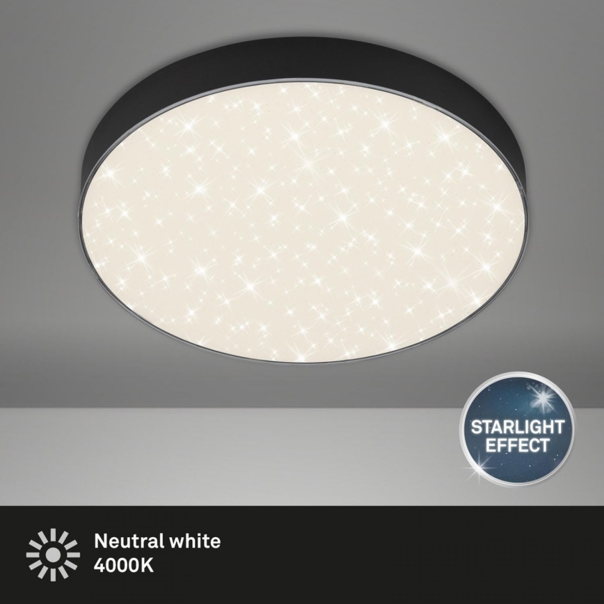 Briloner 7074-415 - LED Plafonjera STAR SKY LED/21W/230V 4000K pr. 28 cm crno